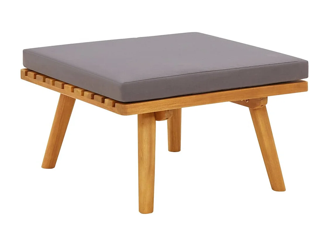 Salon de jardin 4 pcs avec coussins Bois d'acacia solide