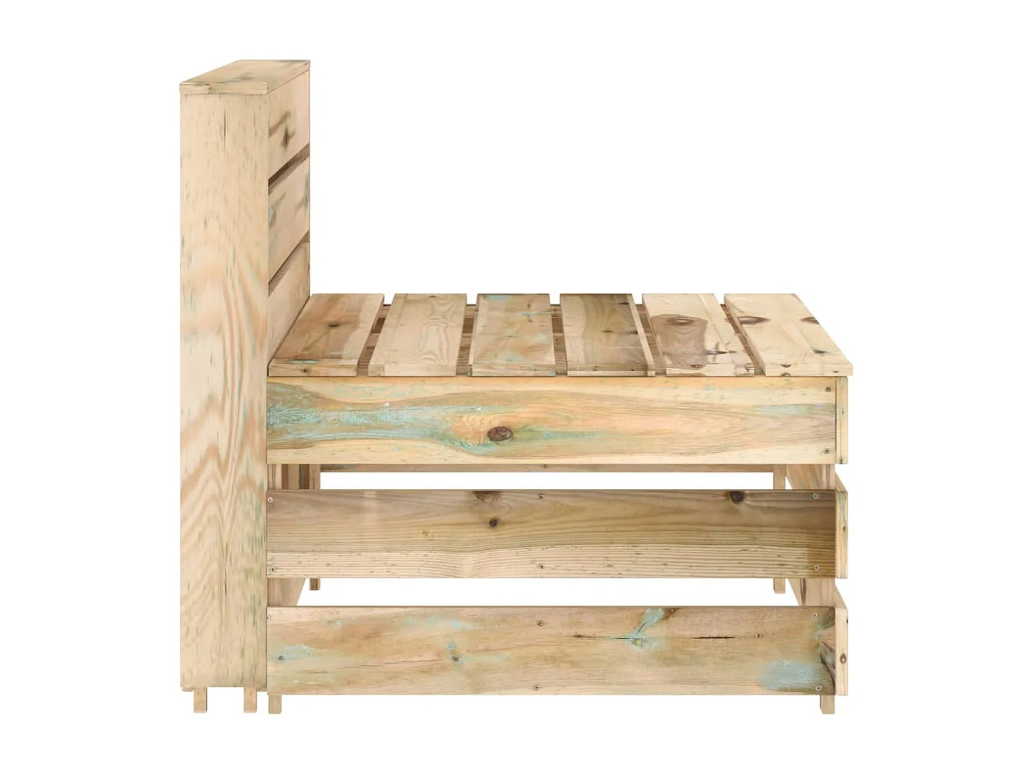 3 pcs conjunto lounge de jardim pinho impregnado verde