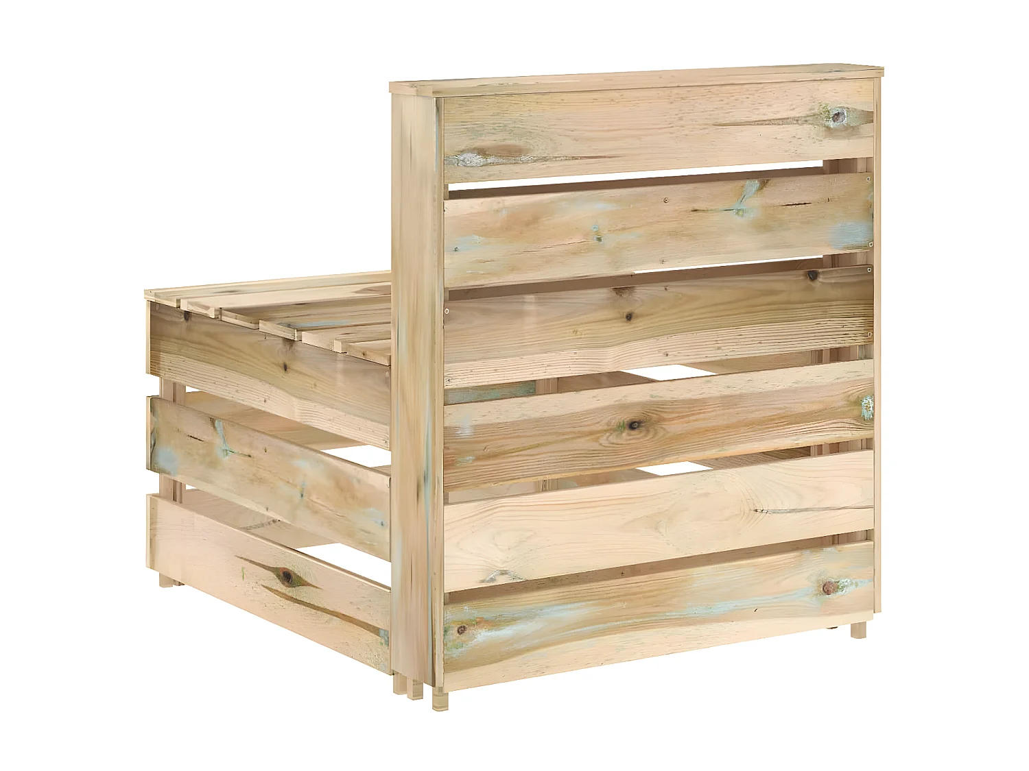 3 pcs conjunto lounge de jardim pinho impregnado verde