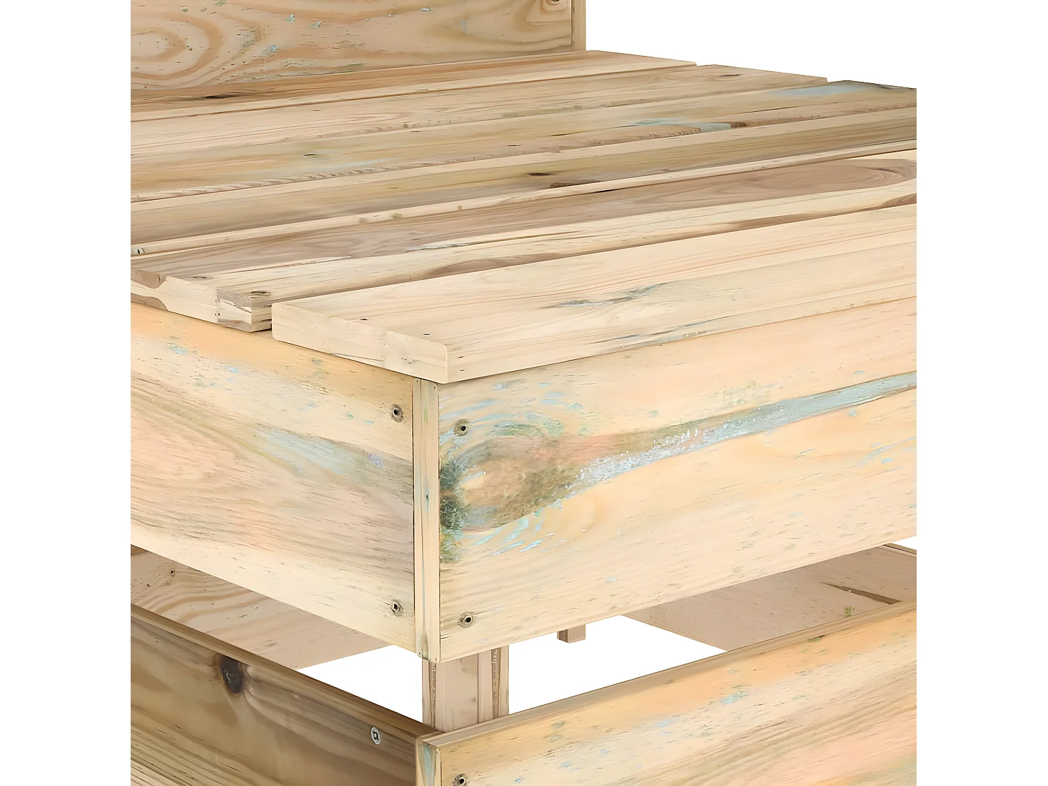 3 pcs conjunto lounge de jardim pinho impregnado verde