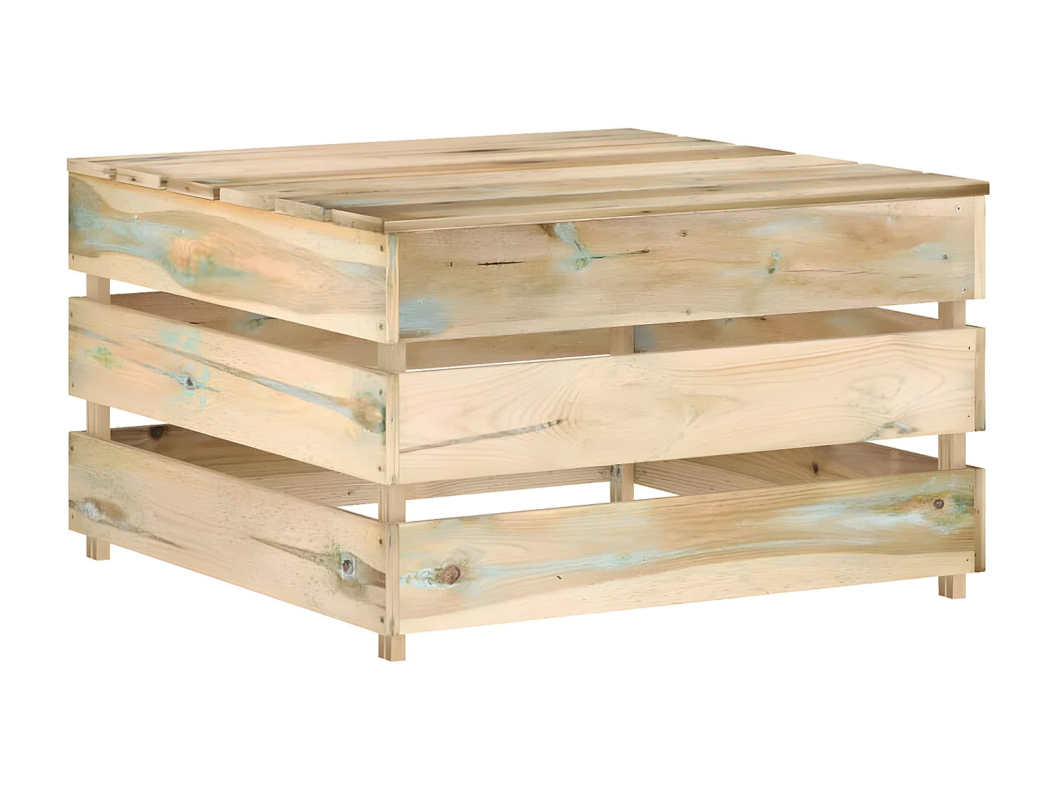 3 pcs conjunto lounge de jardim pinho impregnado verde