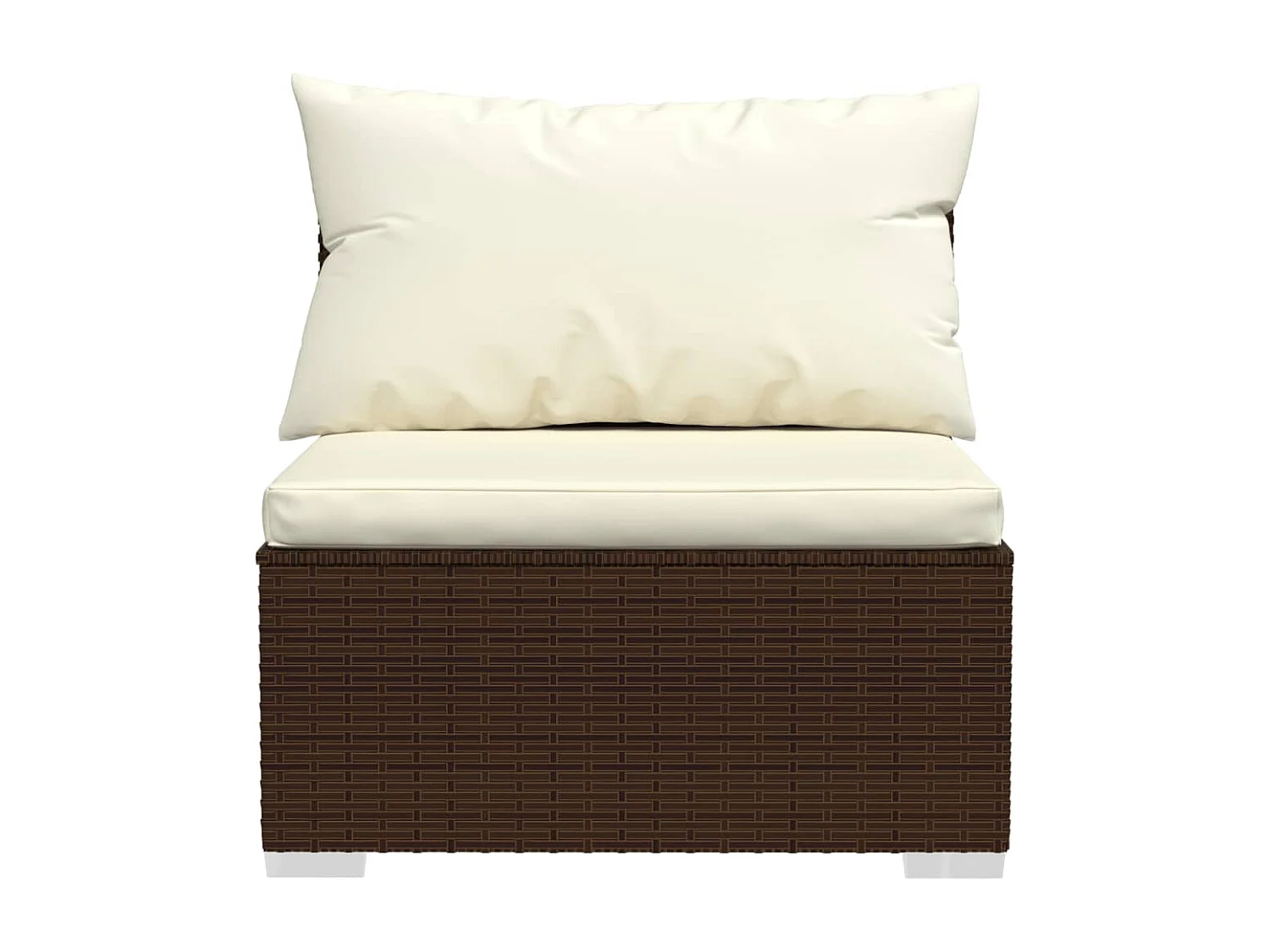 Set Divani da Giardino con Cuscini 8 pz in Polyrattan Marrone