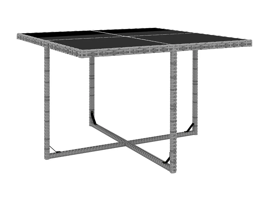 Ensemble à manger d'extérieur avec coussins 9pcs résine tressée