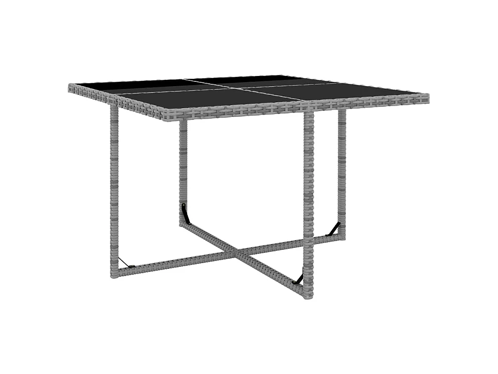 Set da Pranzo da Giardino 9 pz e Cuscini Polyrattan Antracite