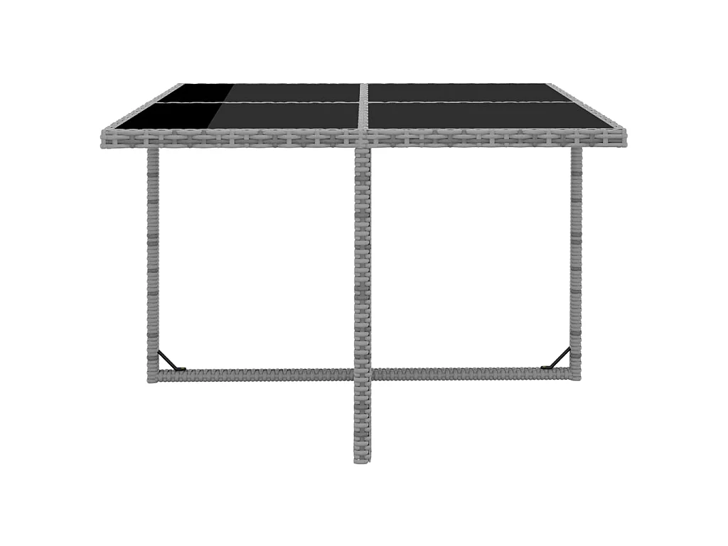 Set da Pranzo da Giardino 9 pz e Cuscini Polyrattan Antracite