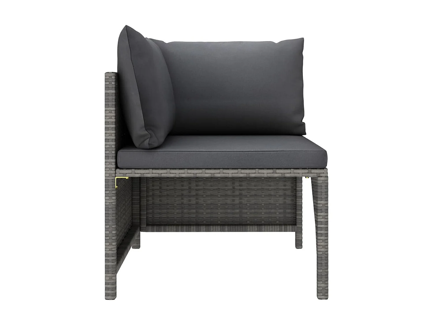 Salon de jardin 8 pcs avec coussins Résine tressée Gris