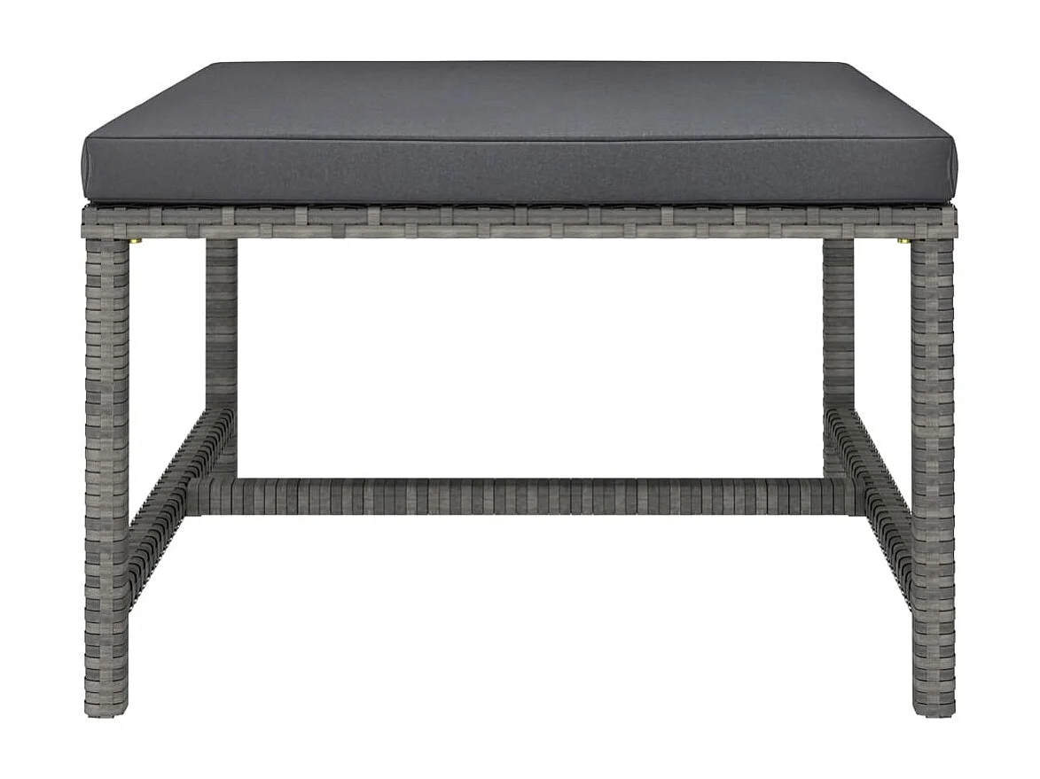 Salon de jardin 8 pcs avec coussins Résine tressée Gris