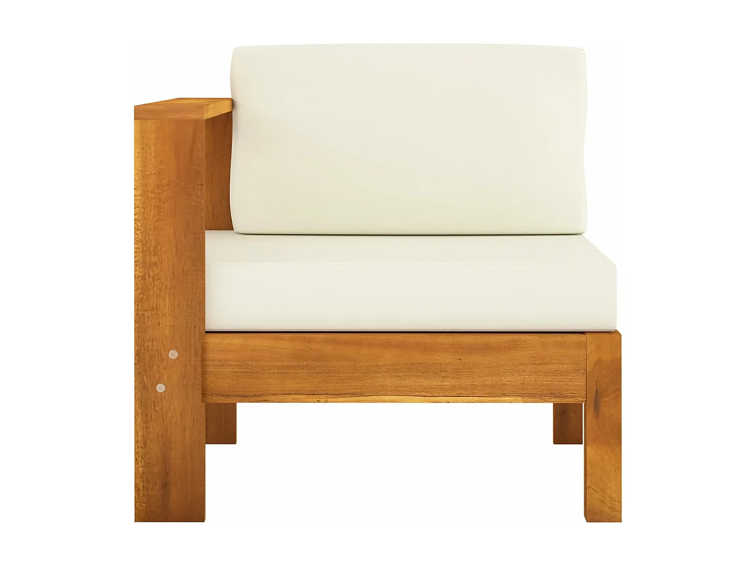 Conjunto de jardín 5 piezas con cojines 100x60 cm madera de acacia