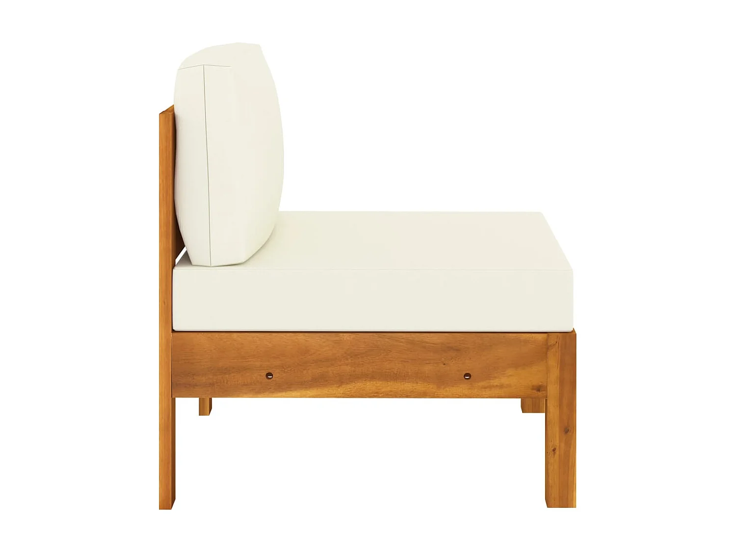 Conjunto de jardín 5 piezas con cojines 100x60 cm madera de acacia