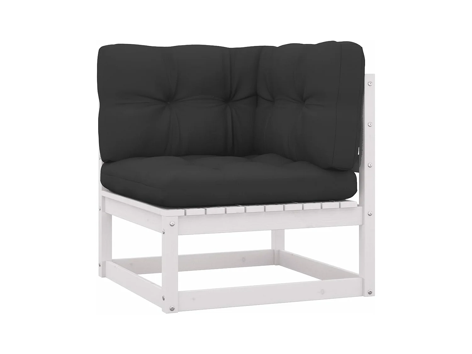 Set Divani da Giardino 14 pz Cuscini Bianchi Massello di Pino