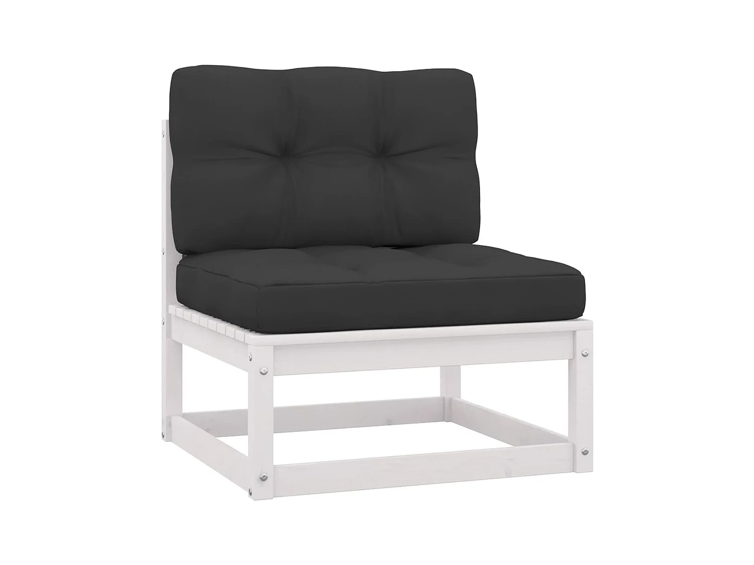 Set Divani da Giardino 14 pz Cuscini Bianchi Massello di Pino