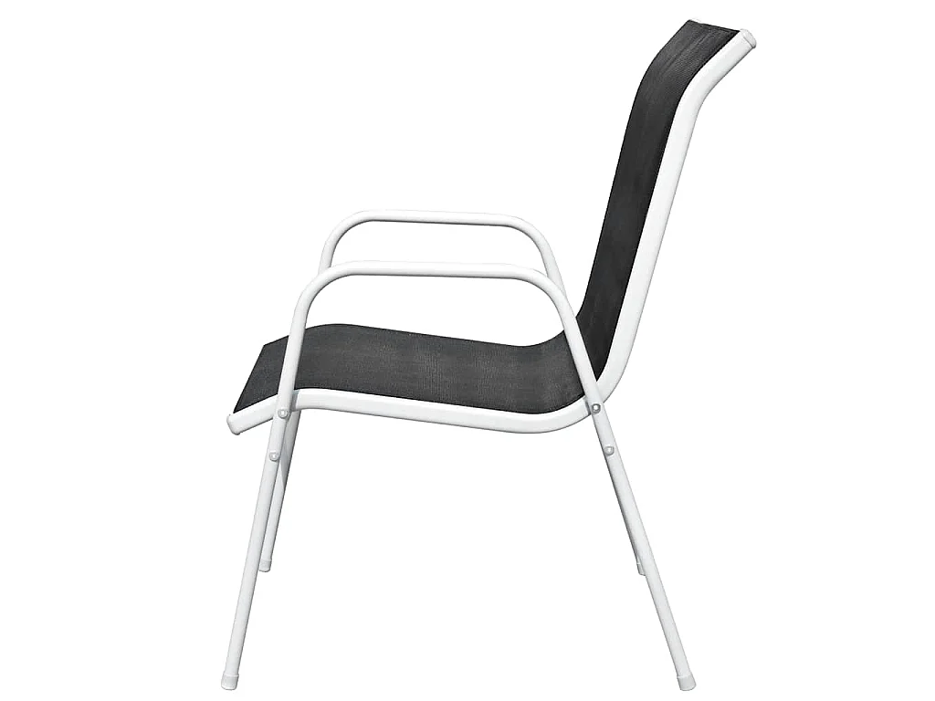 Ensemble de bistro 3 pcs Acier Noir