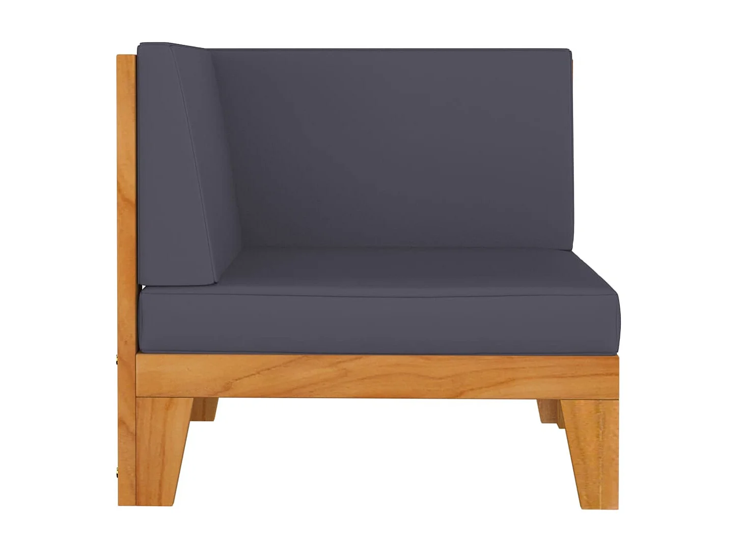 6 pcs conjunto lounge de jardim c/ almofadões acácia maciça