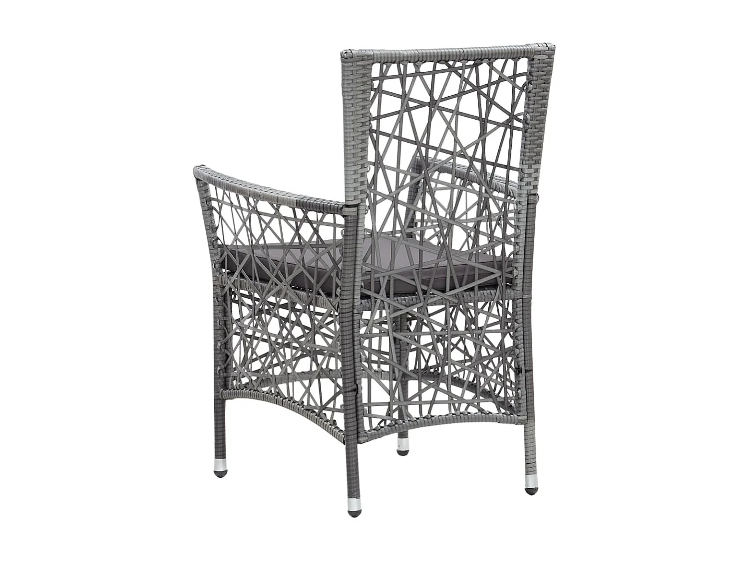 Ensemble à manger d'extérieur 7 pcs Résine tressée Gris