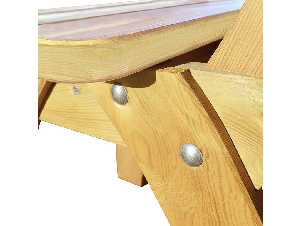 Set da Pranzo da Giardino 5 pz in Legno di Pino Impregnato