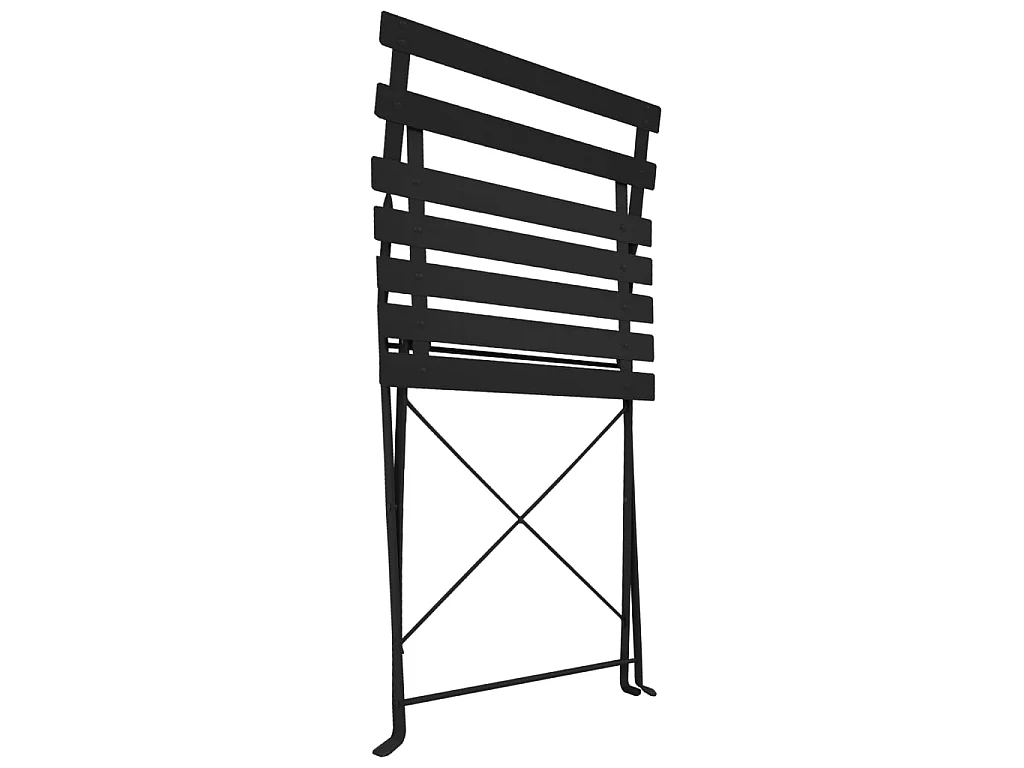 3-tlg. Bistro-Set Stahl Schwarz