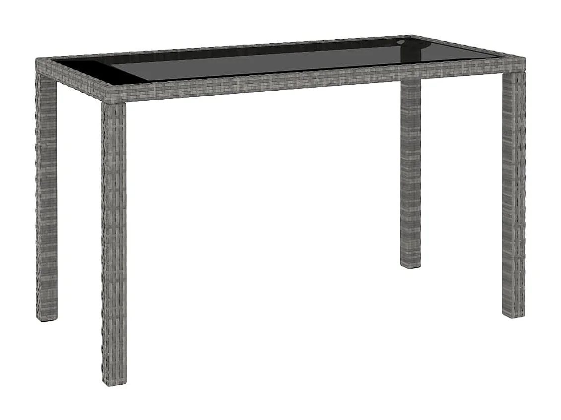 Ensemble à manger d'extérieur 6pcs coussins Résine tressée Gris