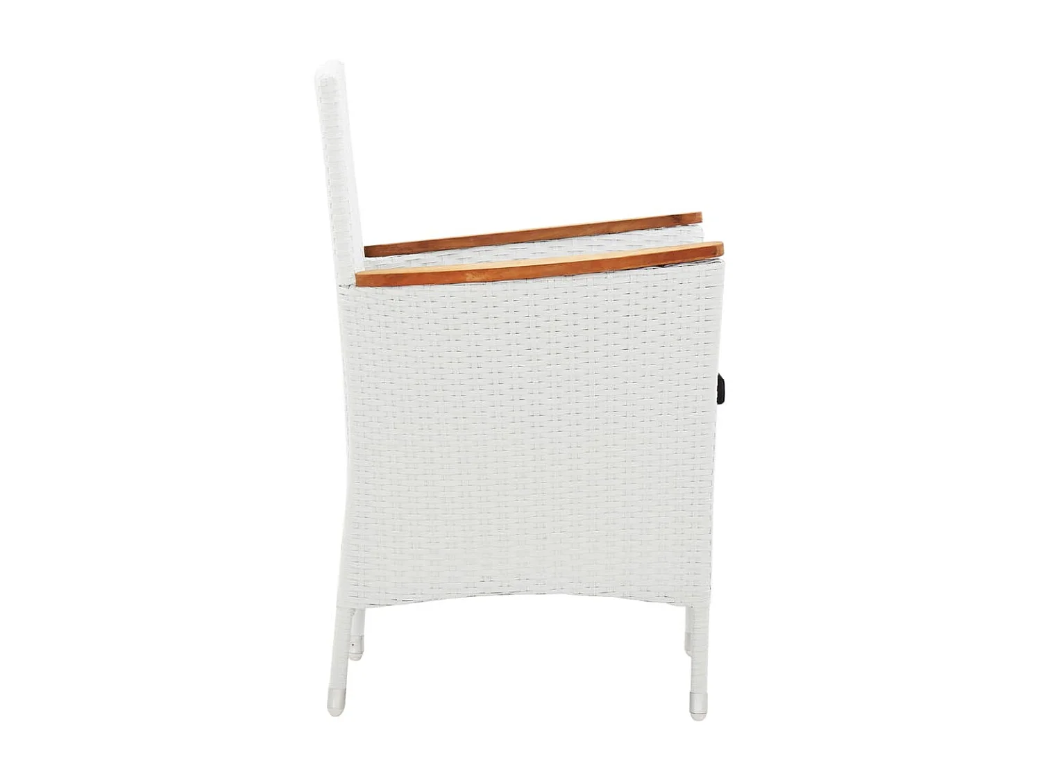 Salon de jardin 5 pcs résine tressée blanc