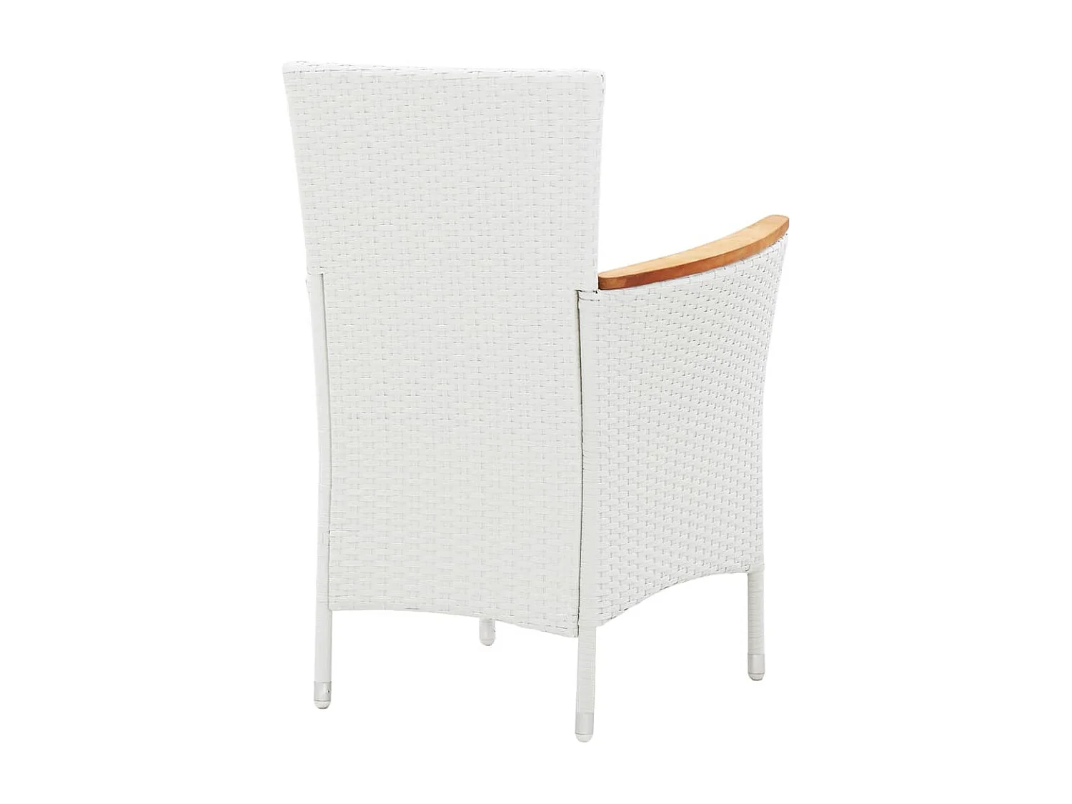 Salon de jardin 5 pcs résine tressée blanc