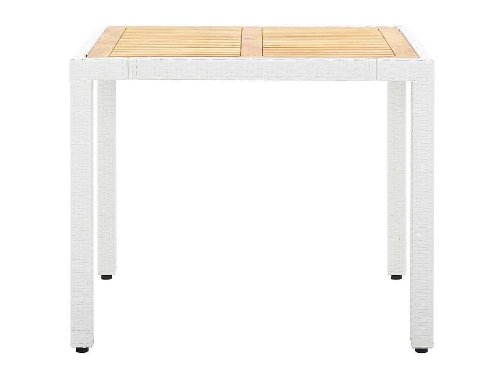 Salon de jardin 5 pcs résine tressée blanc