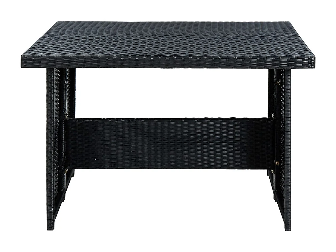 Salon de jardin 6 pcs avec coussins résine tressée noir