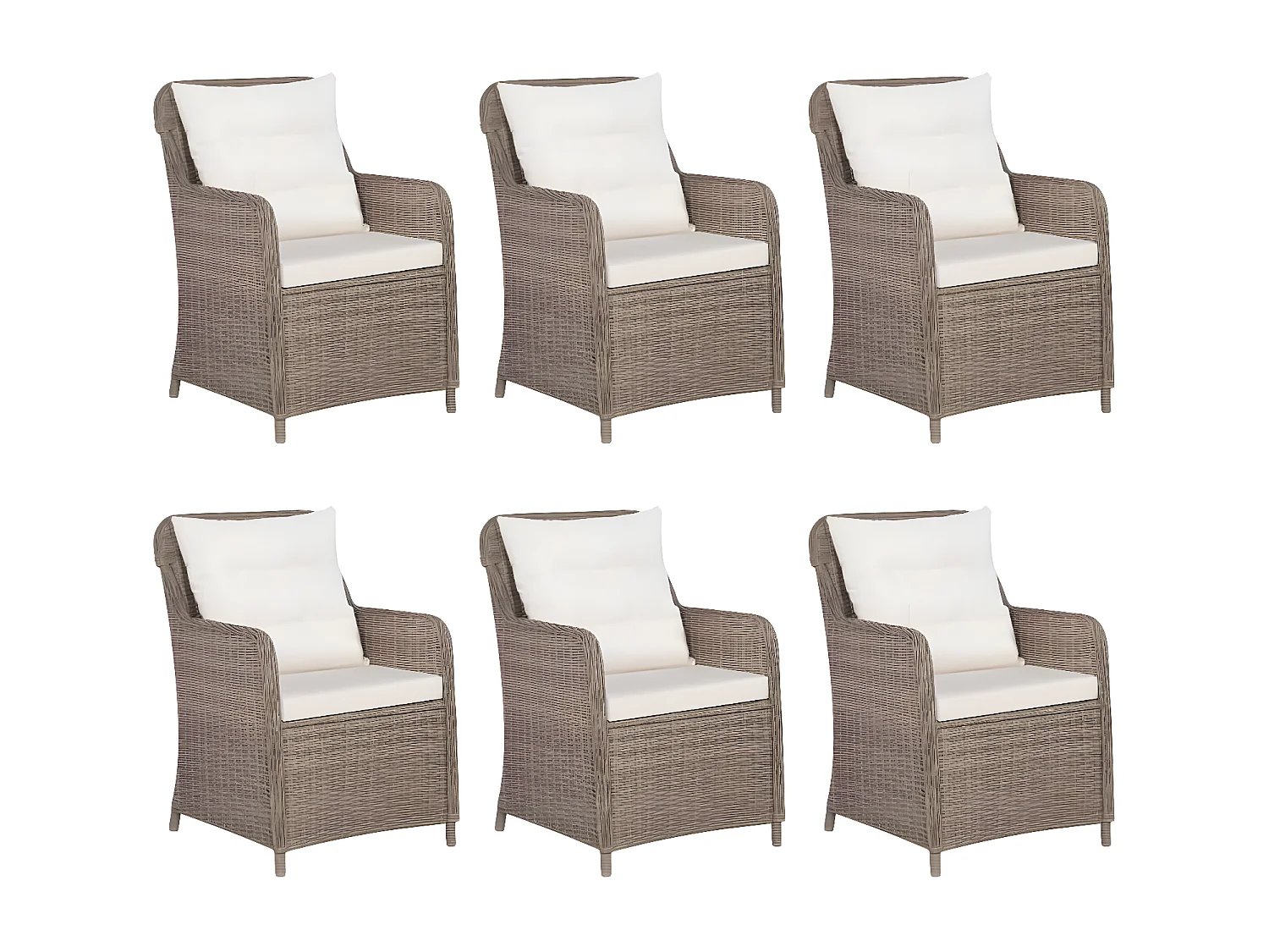 9 pcs conjunto de jantar para jardim vime PE castanho