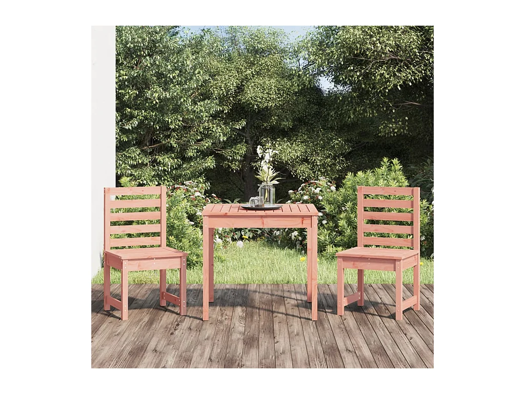 Ensemble de bistrot de jardin 3 pcs bois massif Douglas