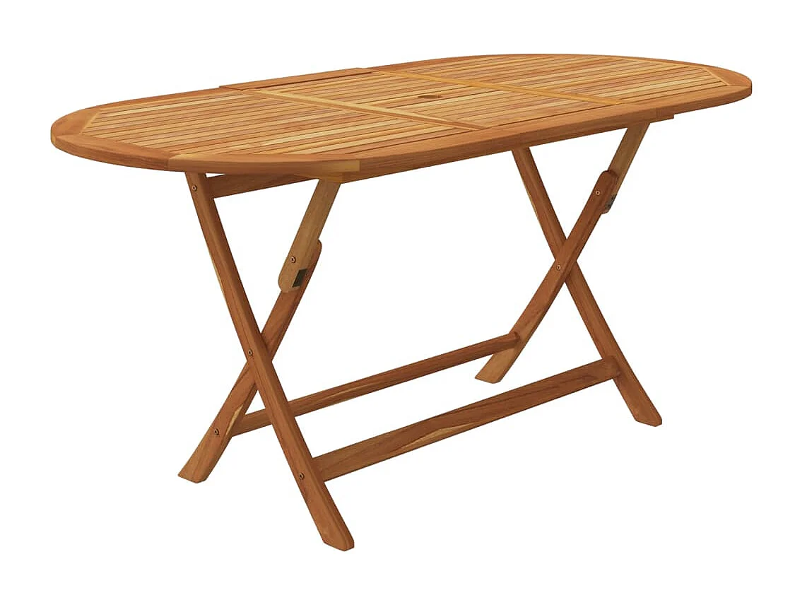 Ensemble à manger d'extérieur pliable 7pcs Bois d'acacia solide