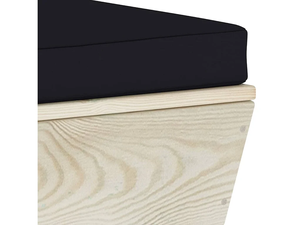 Salon de jardin palette 7 pcs avec coussins bois d'épicéa