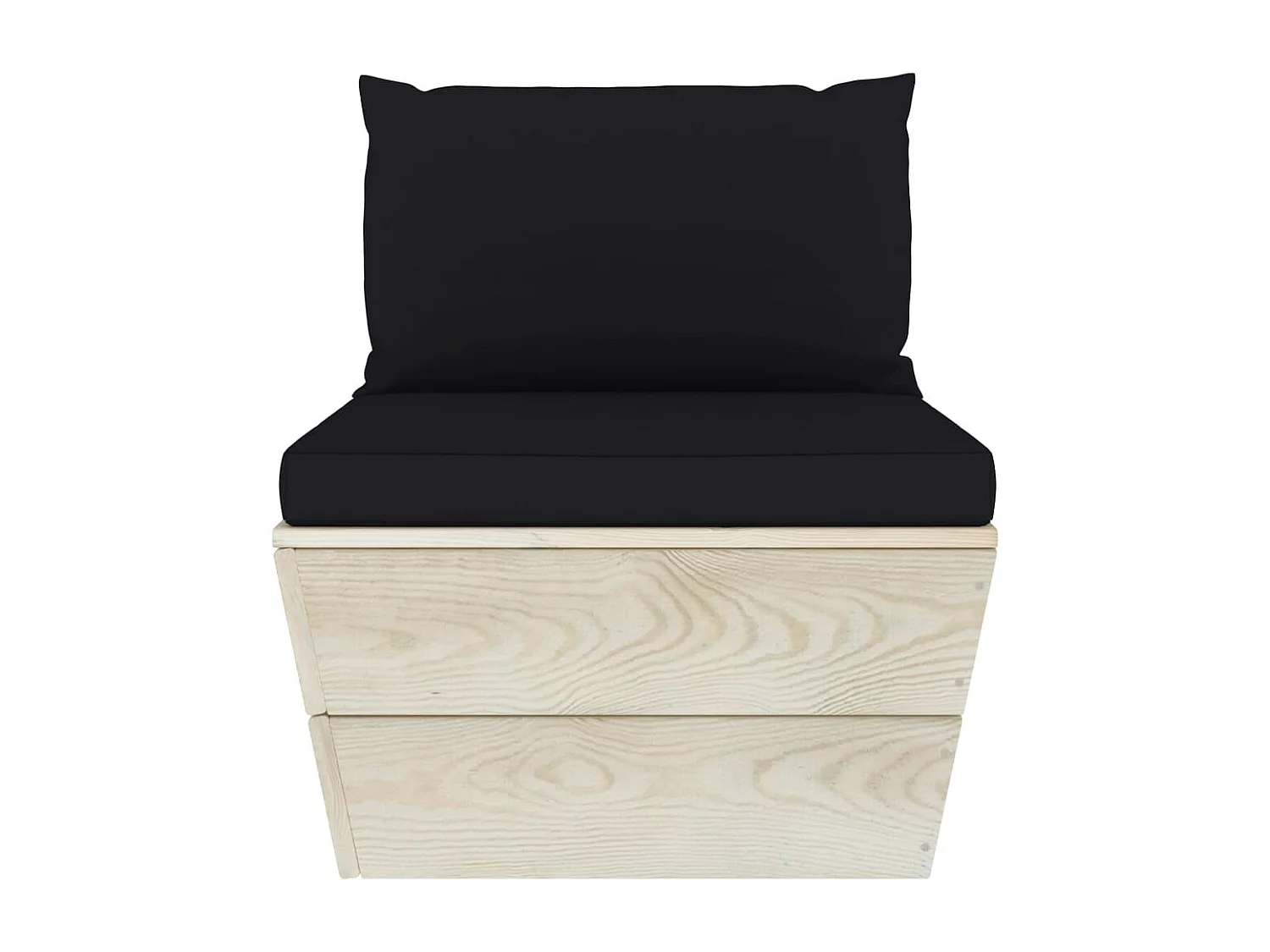 Salon de jardin palette 7 pcs avec coussins bois d'épicéa