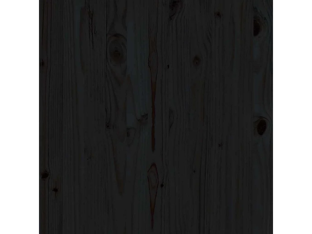 2-delige Loungeset massief grenenhout zwart