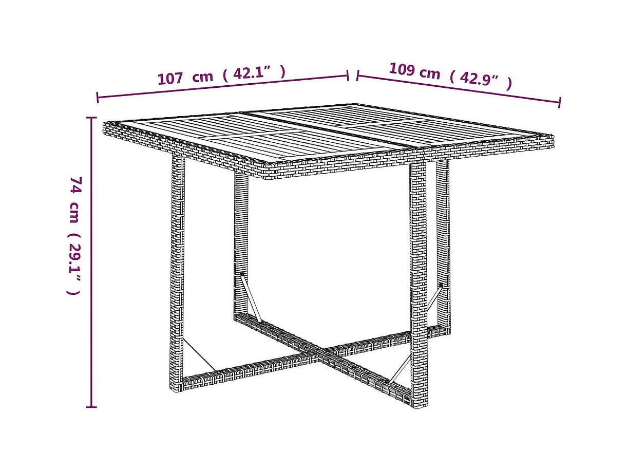 Ensemble à dîner de jardin avec coussins 5 pcs poly rotin noir