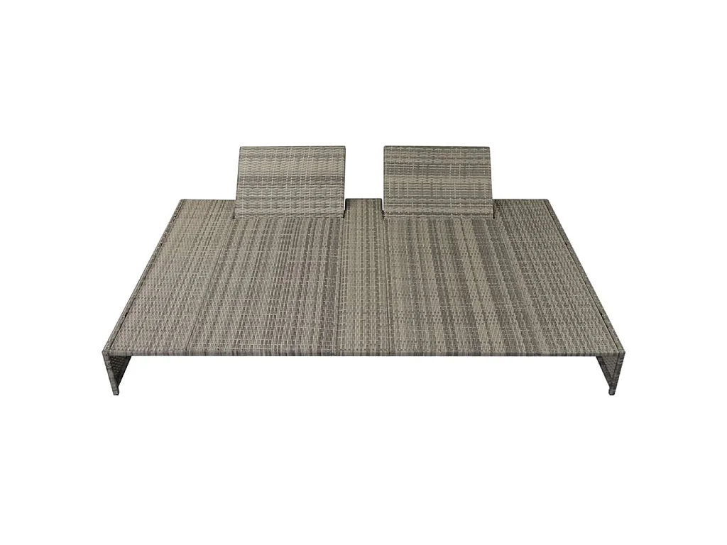Salon de jardin 5 pcs avec coussins Résine tressée Gris