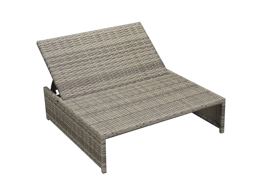 Salon de jardin 5 pcs avec coussins Résine tressée Gris