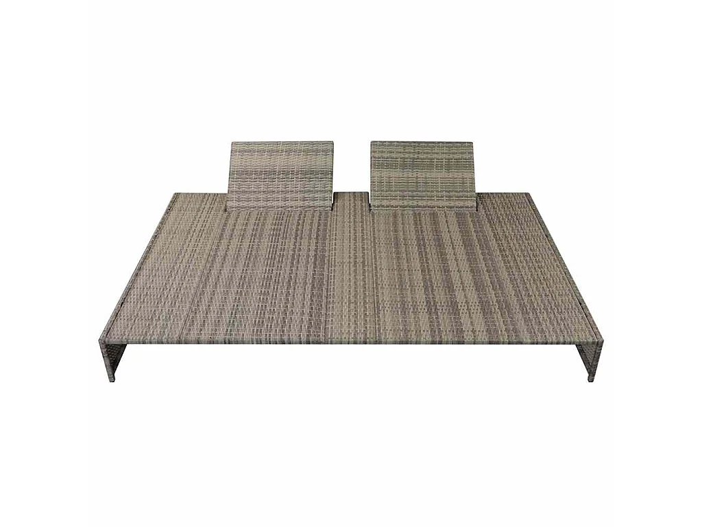 Set de muebles de jardín 5 pzas y cojines ratán sintético gris