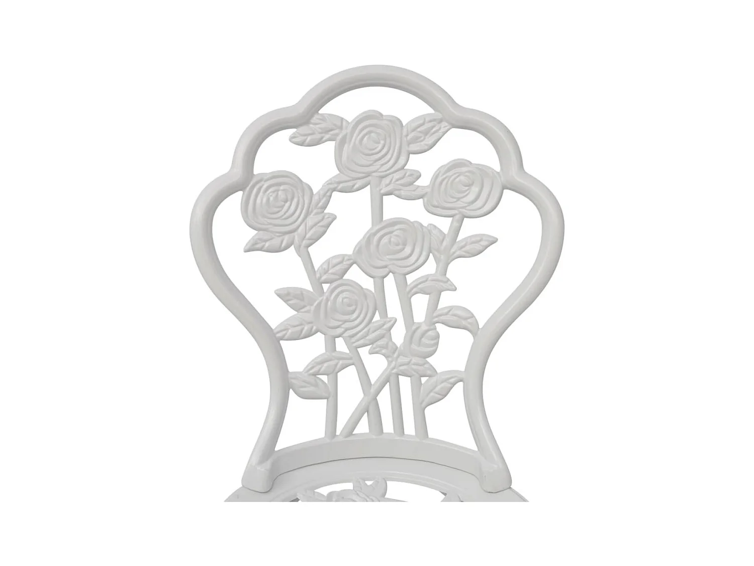 3-tlg. Bistro-Set Aluminiumguss Weiß