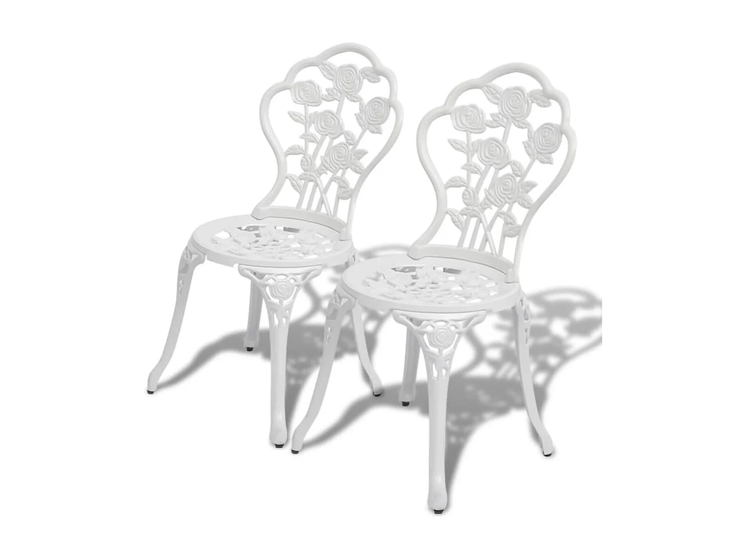 Ensemble de bistro 3 pcs Aluminium coulé Blanc