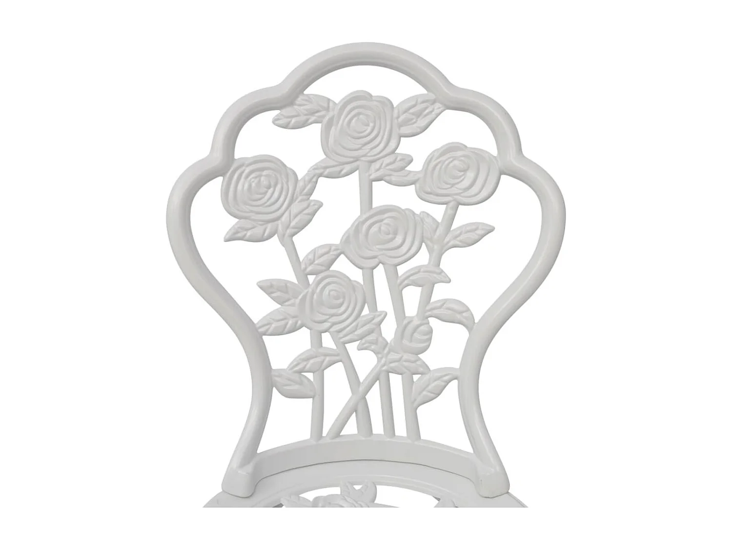 Ensemble de bistro 3 pcs Aluminium coulé Blanc