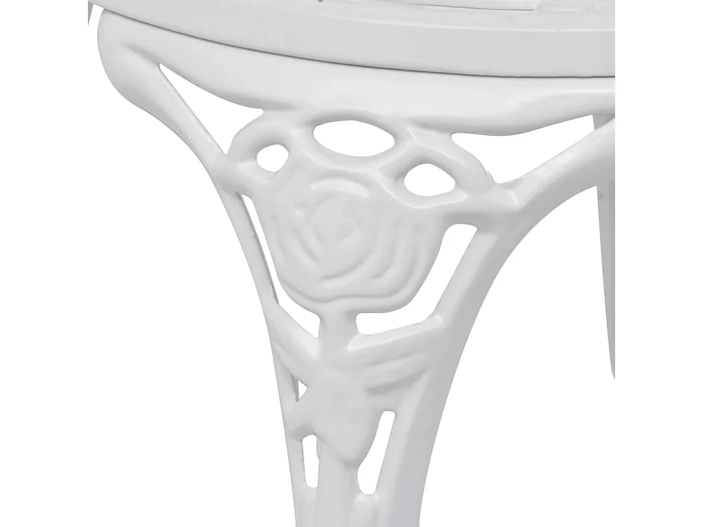 Ensemble de bistro 3 pcs Aluminium coulé Blanc