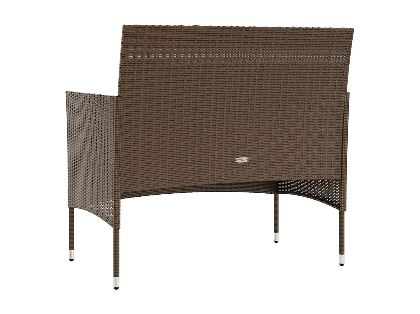 Salon de jardin 8 pcs avec coussins résine tressée marron