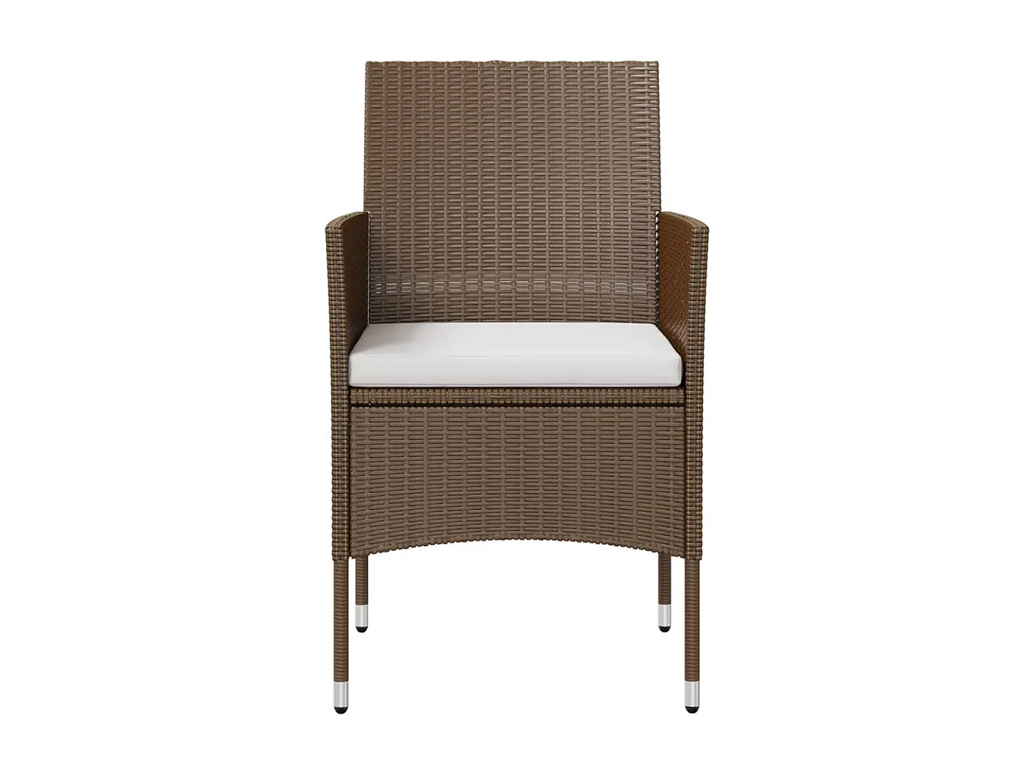 Salon de jardin 8 pcs avec coussins résine tressée marron