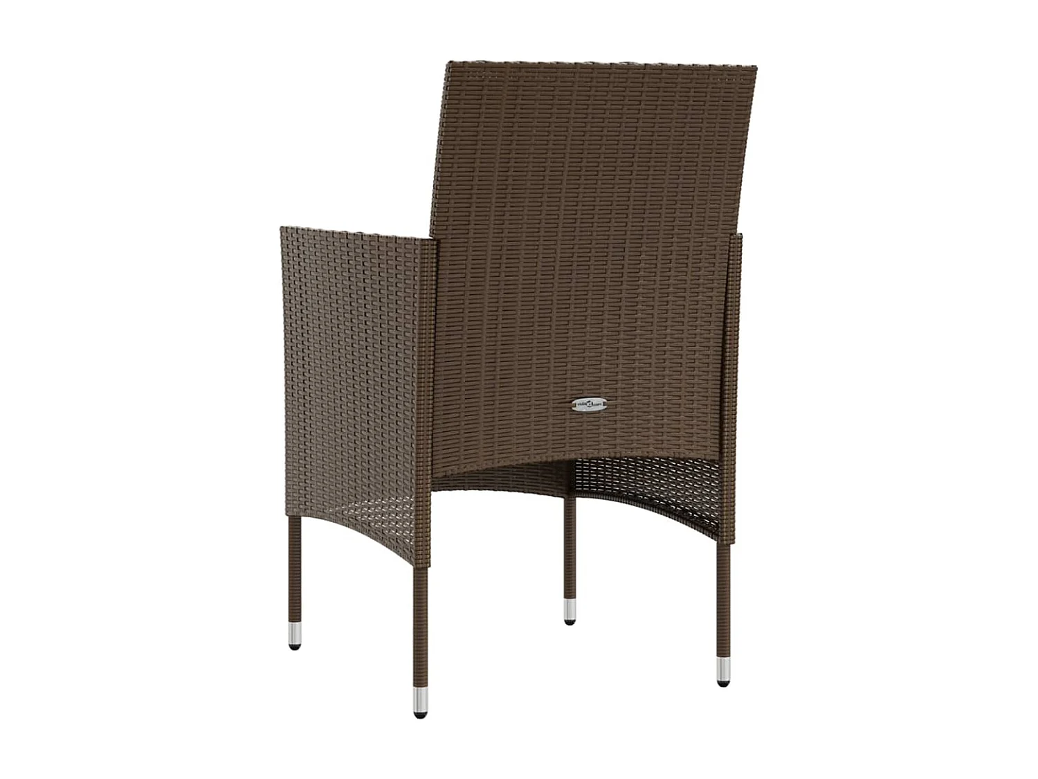 Salon de jardin 8 pcs avec coussins résine tressée marron