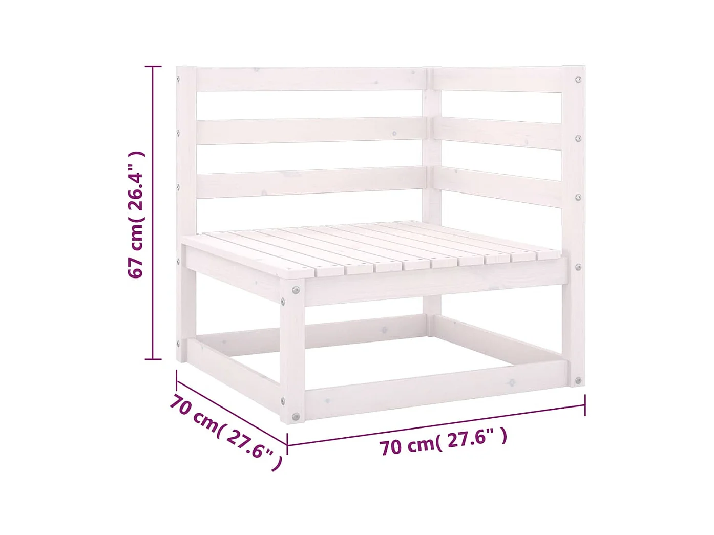 6-tlg. Garten-Lounge-Set mit Kissen Kiefer Massivholz