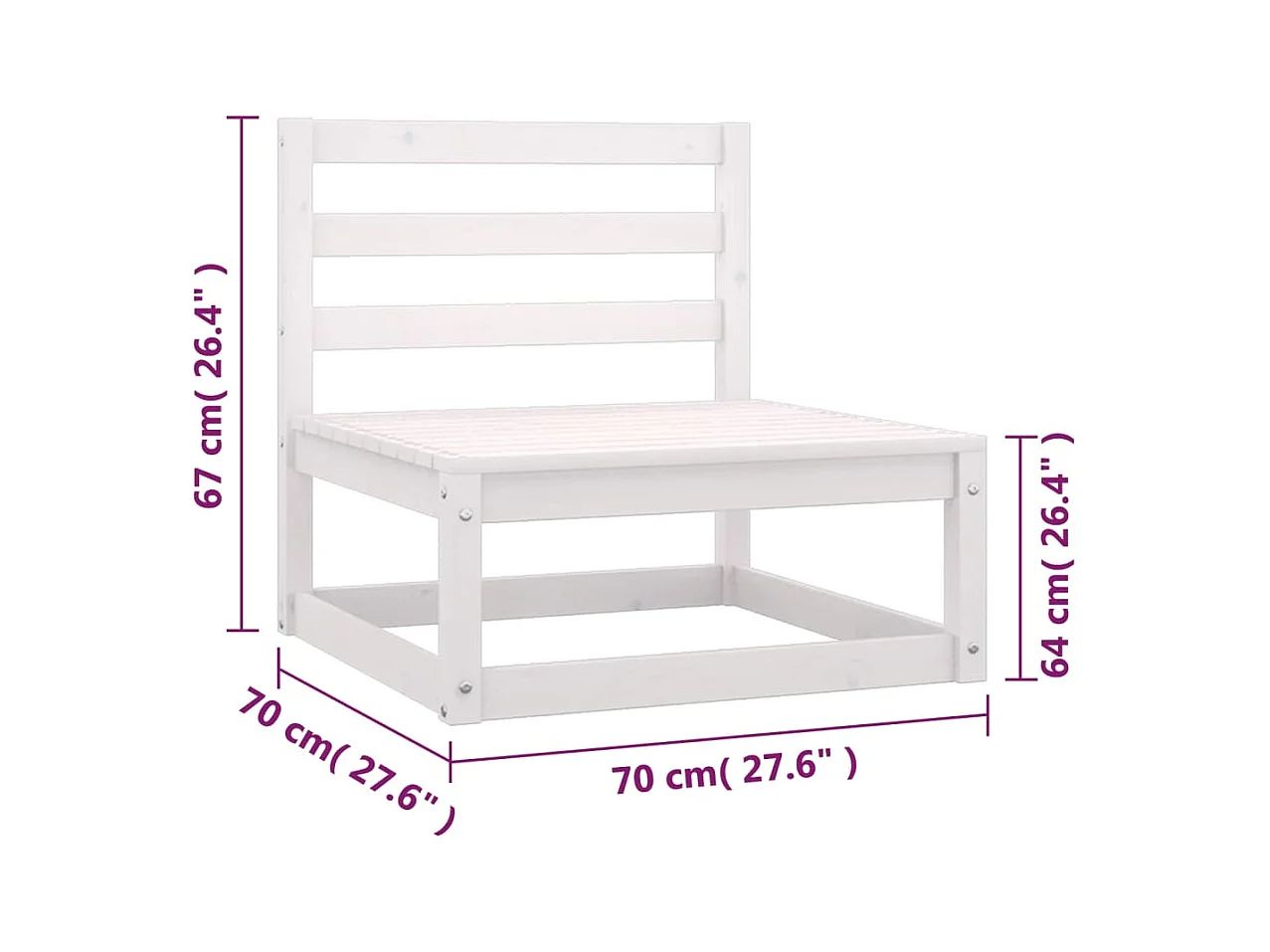6-tlg. Garten-Lounge-Set mit Kissen Kiefer Massivholz
