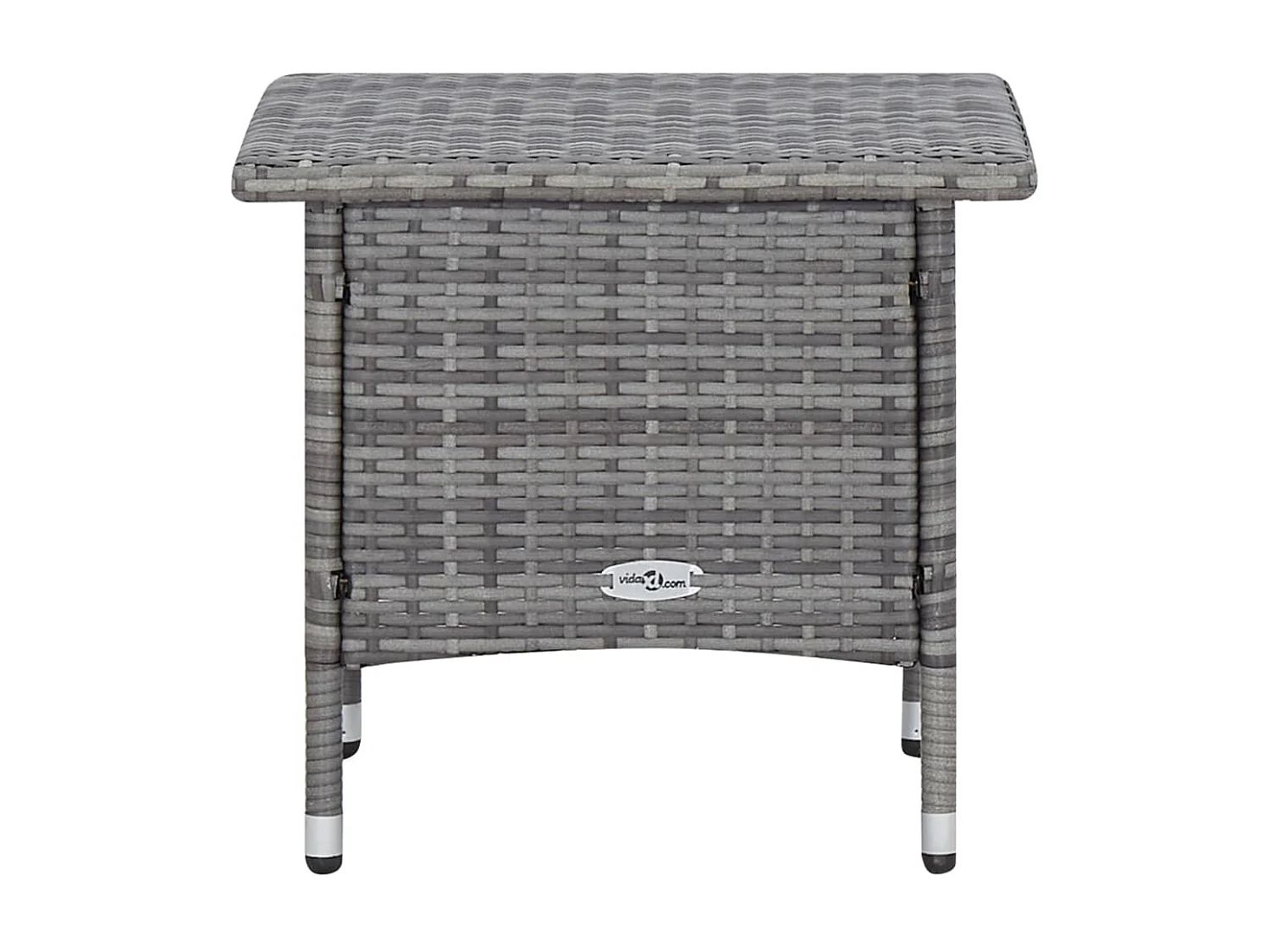 Salon de jardin 2 pcs avec coussins Résine tressée Gris