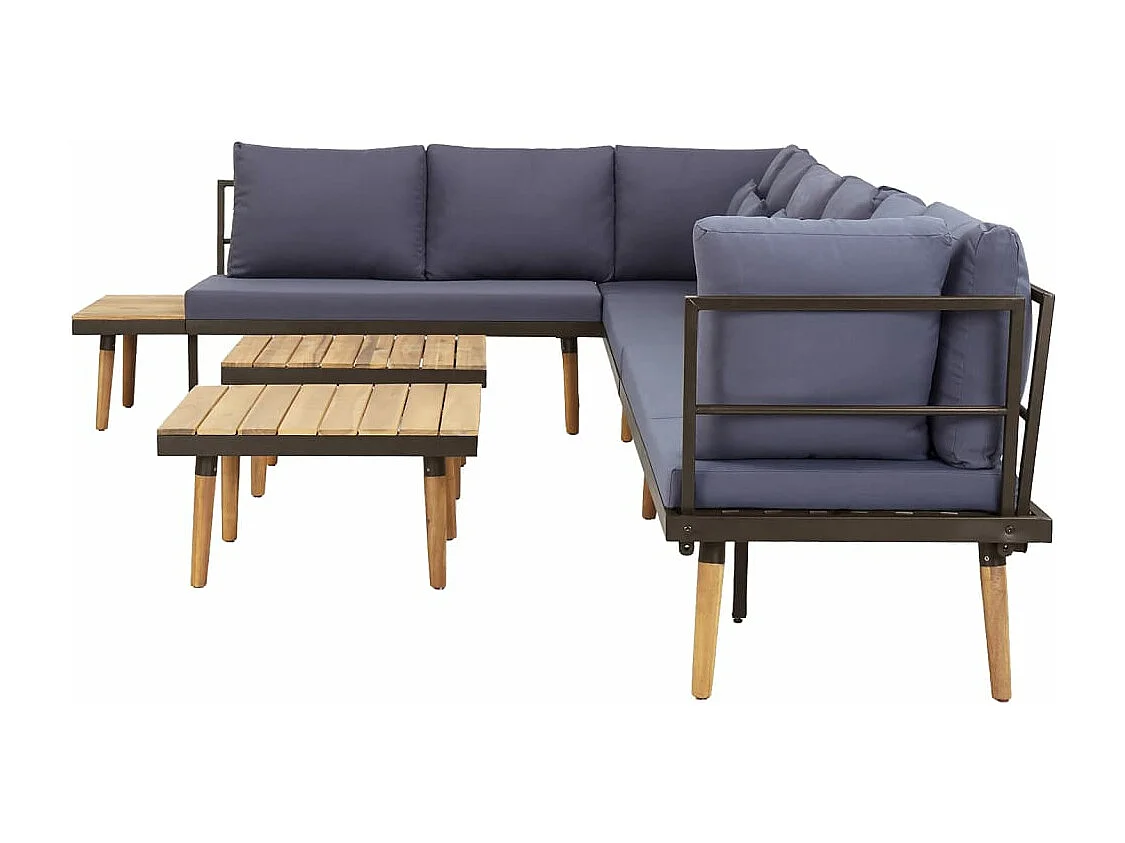 8-tlg. Garten-Lounge-Set mit Kissen Massivholz Akazie