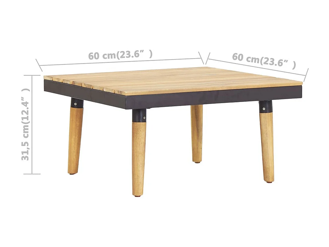 8-tlg. Garten-Lounge-Set mit Kissen Massivholz Akazie