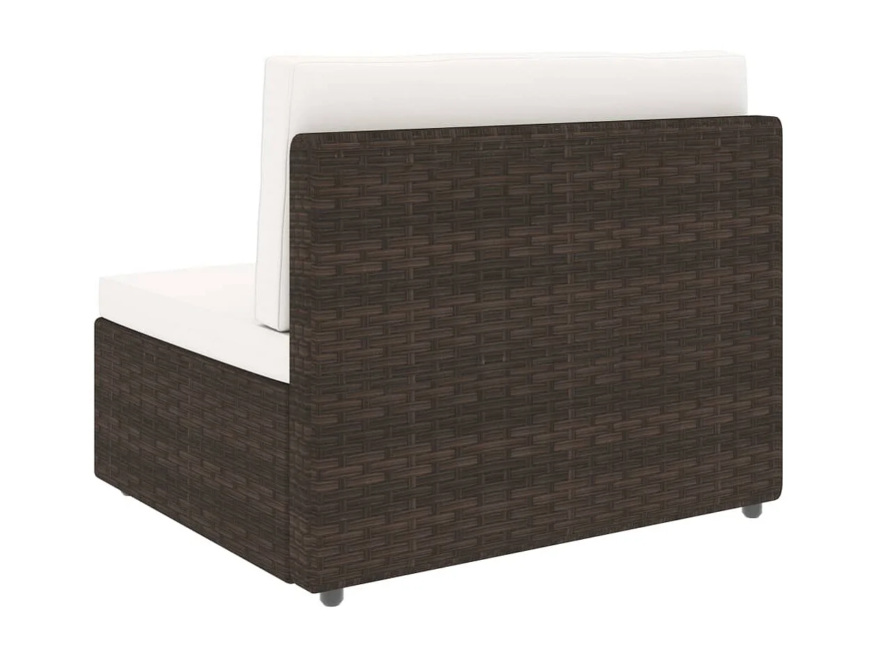 Set Divani da Giardino 8 pz in Polyrattan Marrone