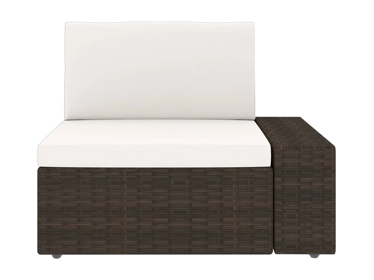 Set Divani da Giardino 8 pz in Polyrattan Marrone