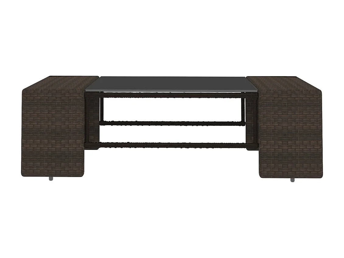 Set Divani da Giardino 8 pz in Polyrattan Marrone